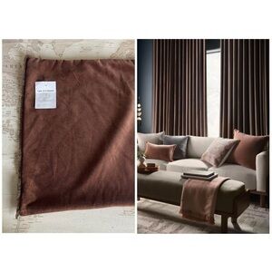🆕The Citizenry NAVETA VELVET PILLOW Cocoa PILLOWCASE ONLY NWT